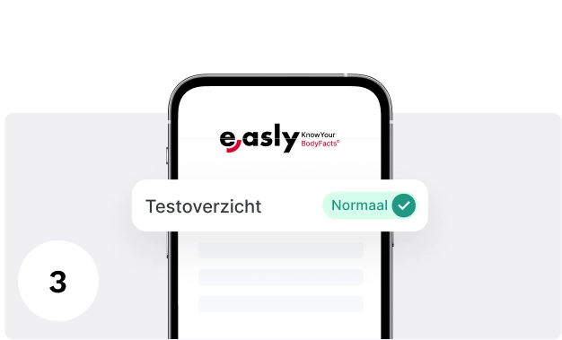 Ontvang de uitslag in de app