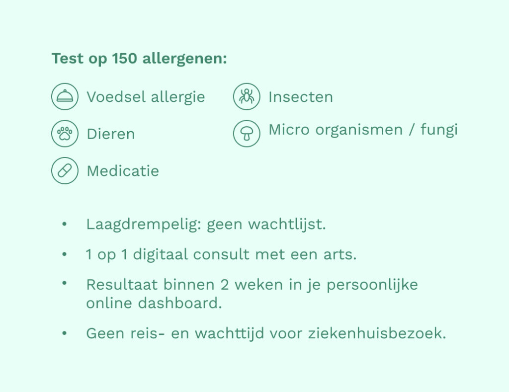 Voordelen Easly allergie test