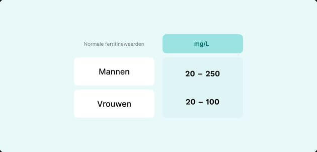 Infographics van ferritine